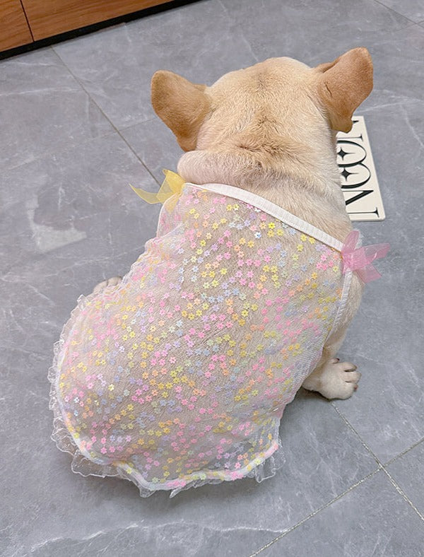 Dog Mermaid Floral Mesh Shirt for small medium dogs by Frenchiely
