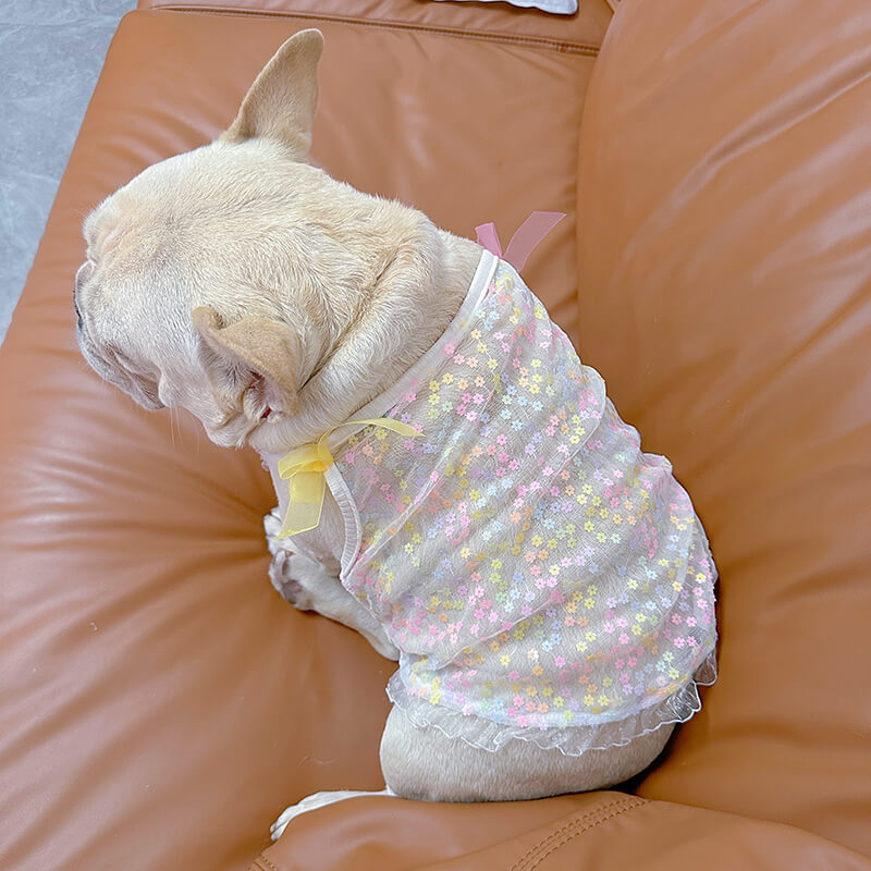 Dog Mermaid Floral Mesh Shirt for small medium dogs by Frenchiely