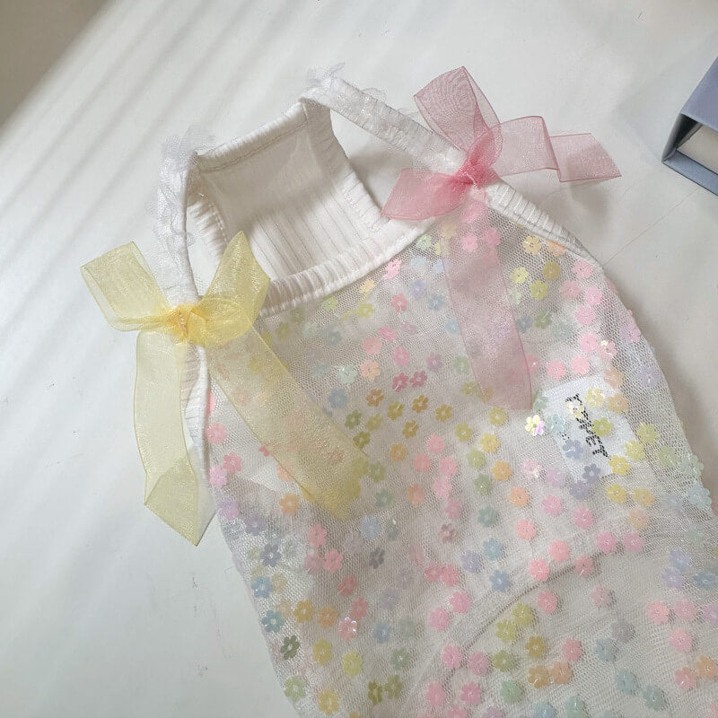Dog Mermaid Floral Mesh Shirt for small medium dogs by Frenchiely