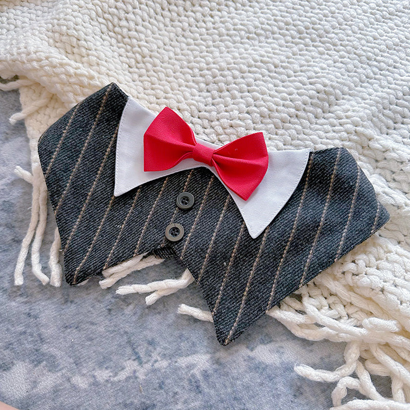 Dog Luxury Wedding Necktie bandana for medium dog breeds