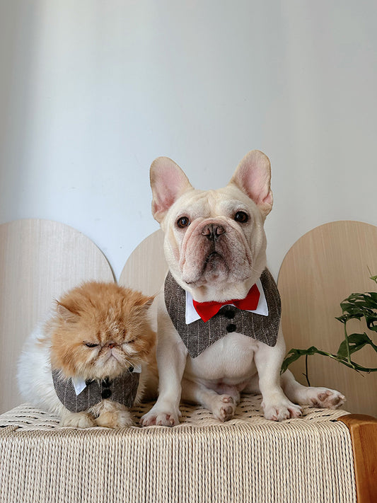 Dog Luxury Wedding Necktie bandana for medium dog breeds