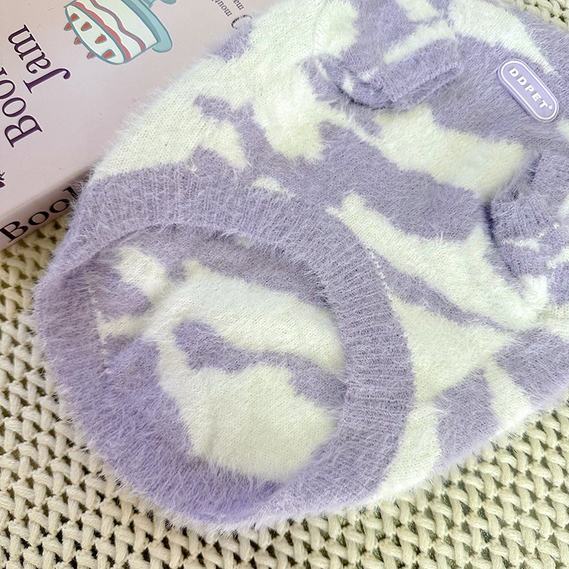 Purple White Sweater dogwhiteandpurplesweaterforsmallmediumdogsbyFrenchiely_2