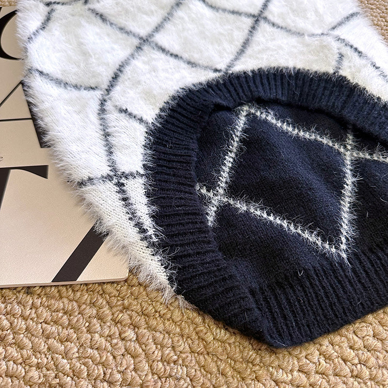 Dog Bowtie White Black Sweater - Frenchiely