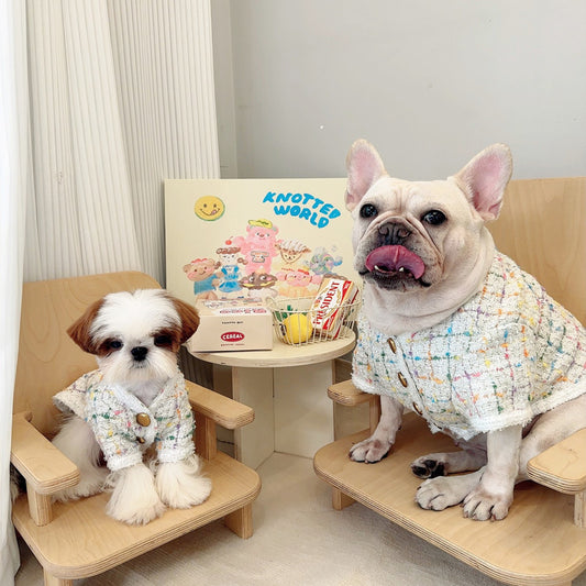 White Plaid Luxury Coat dogwhitejacketcoatformediumdogbreedsbyFrenchiely_1