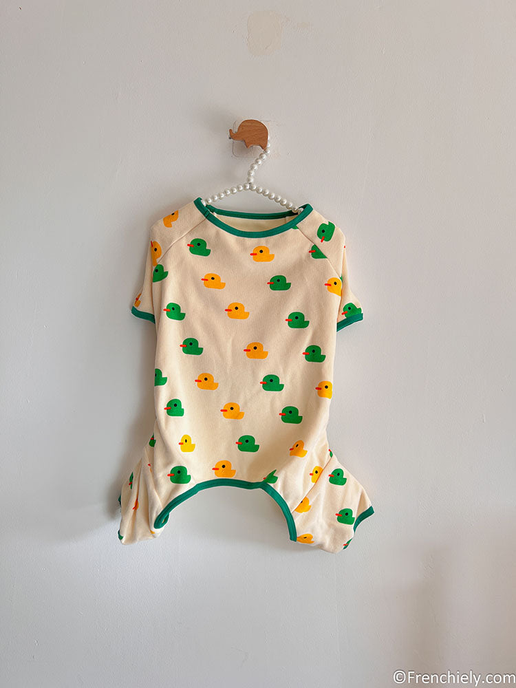 Ducky PJs with Fleece lined dogwinterduckyonesiepajamasformediumdogsbyfrenchiely-82281031