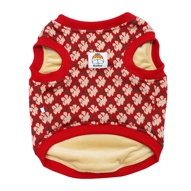 Floral Vest Fleece Lined