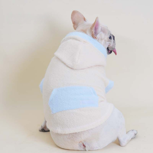 Fluffy Beige Hooded Sweater