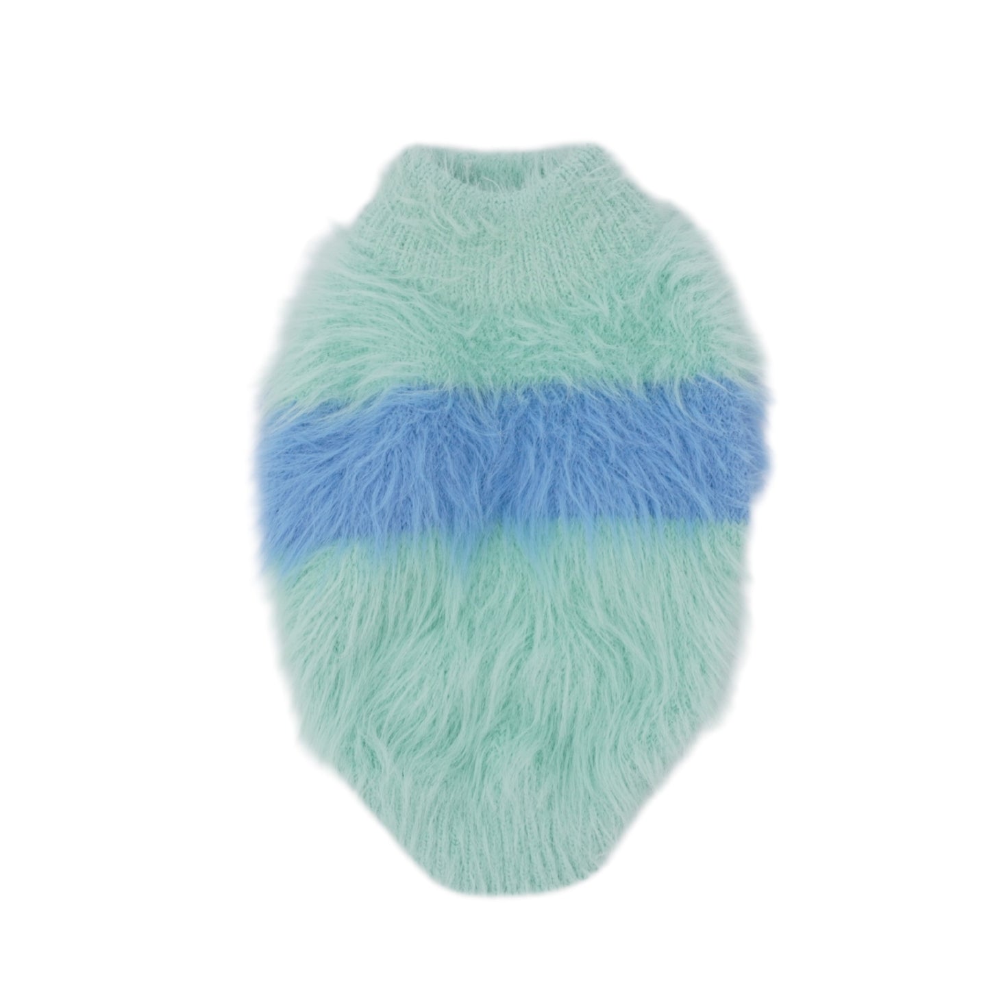 Dog faux marten fur sweater in red for french bulldogs