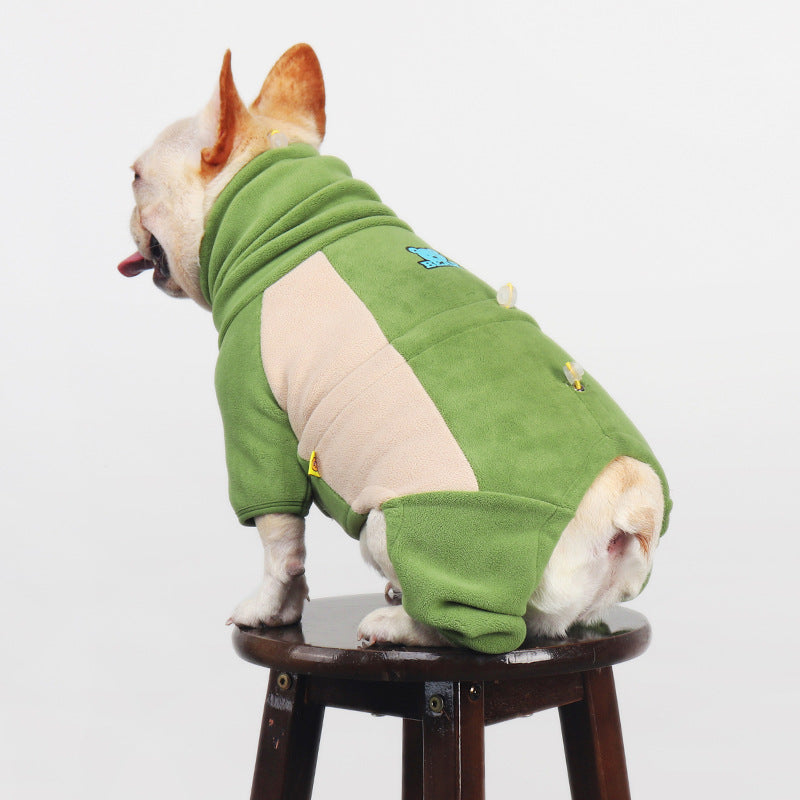 Dog Winter Warm Onesie PJ with Adjustable String for medium dogs