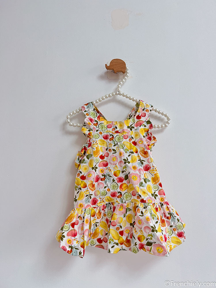 dog fruit print summer dress for small medium dogs