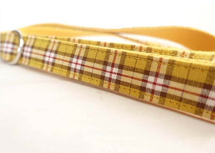 Dog Yellow Plaid Leash - Frenchiely