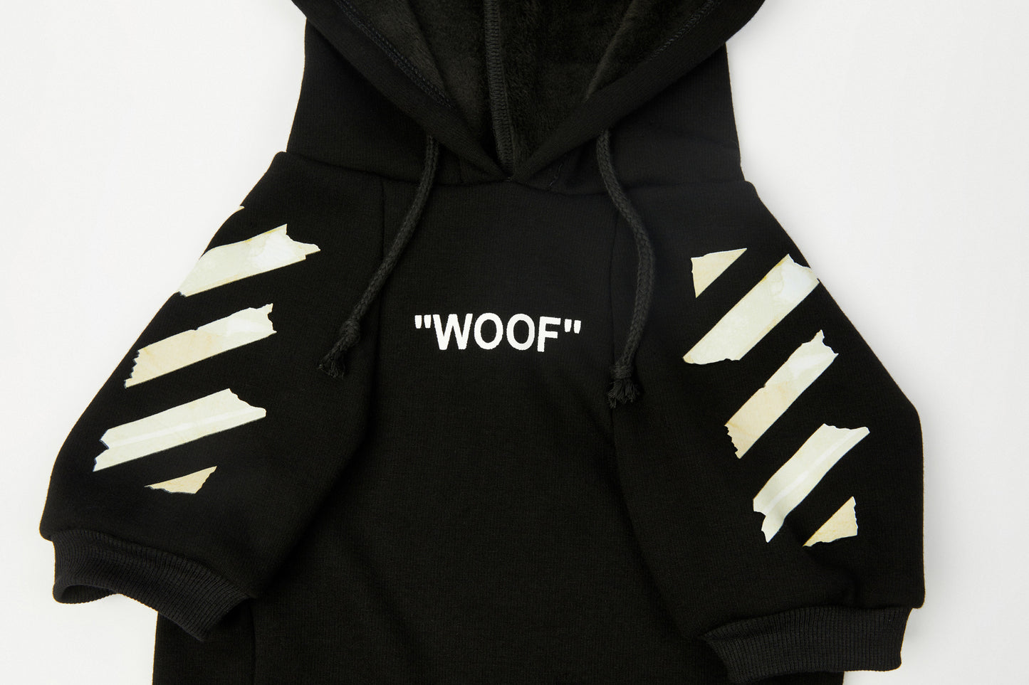 Dog Black and Beige Woof Hoodie - Frenchiely