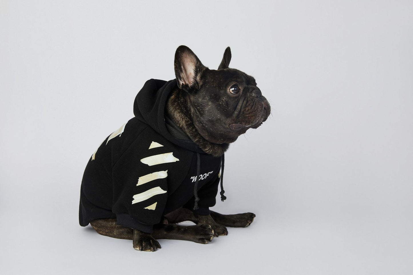 Dog Black and Beige Woof Hoodie - Frenchiely