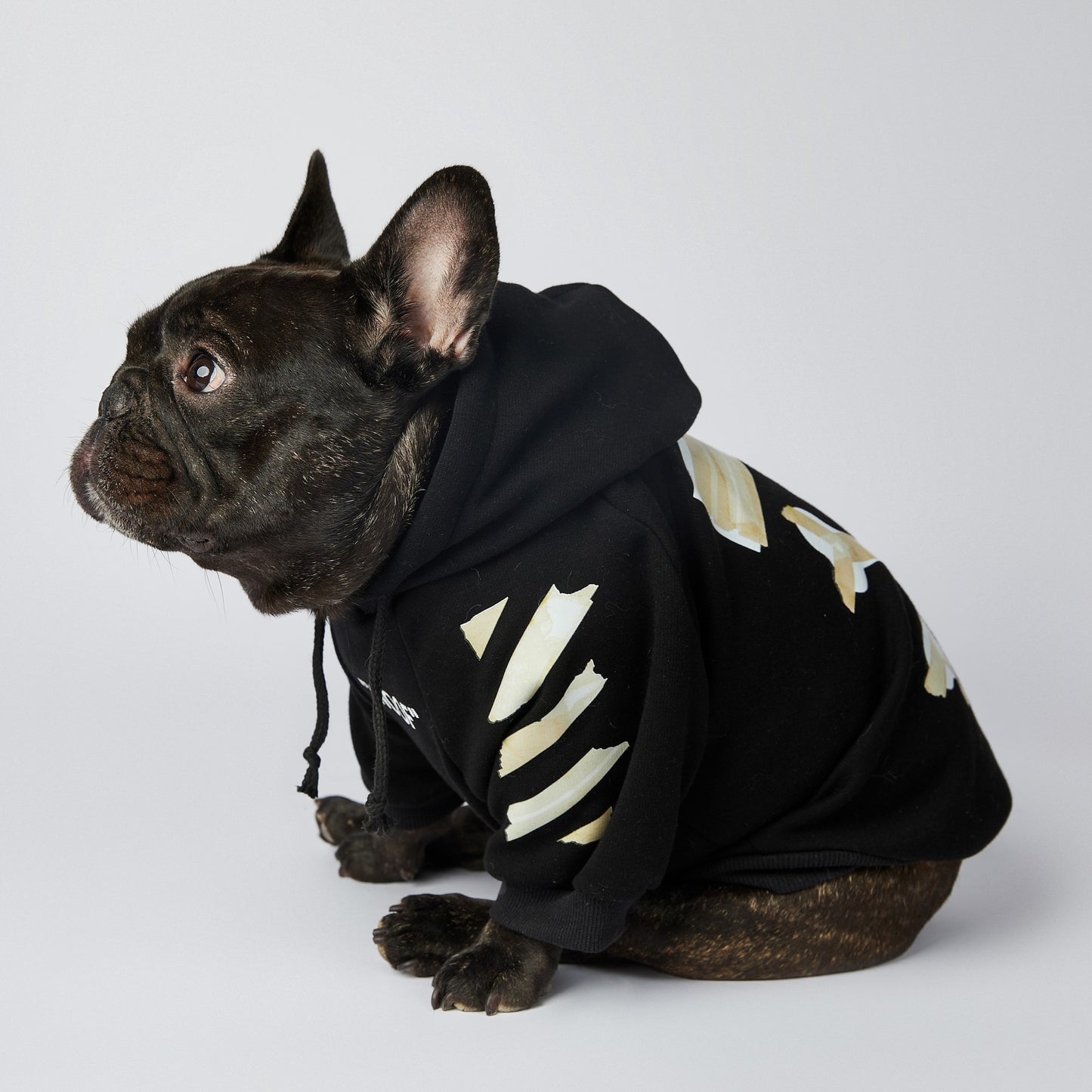 Dog Black and Beige Woof Hoodie - Frenchiely