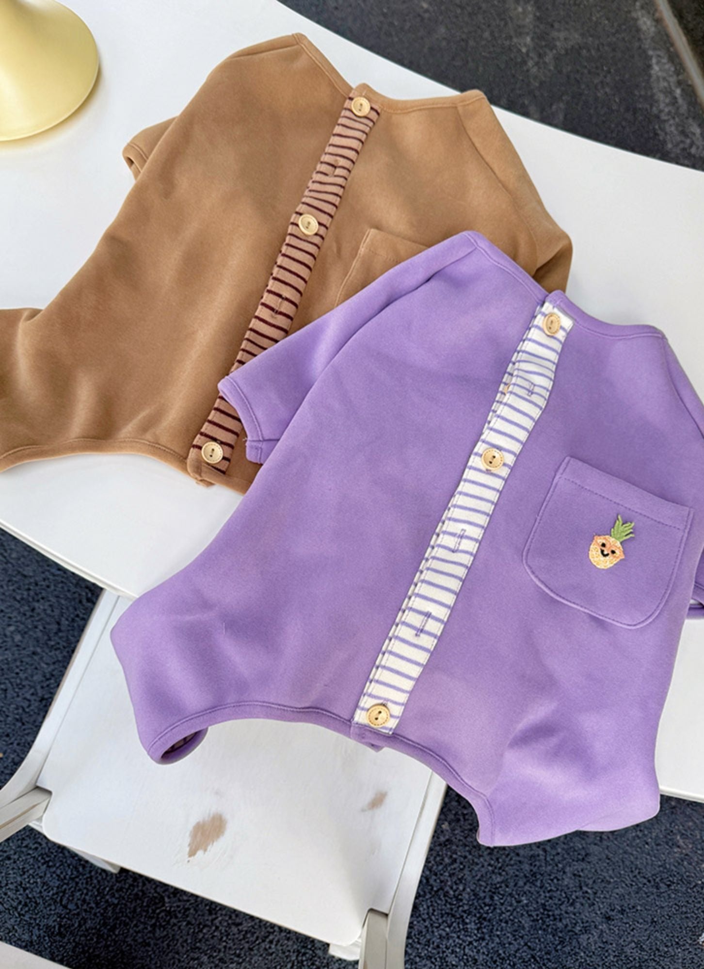 warm onesie pajamas for small medium dogs by frenchiely.com