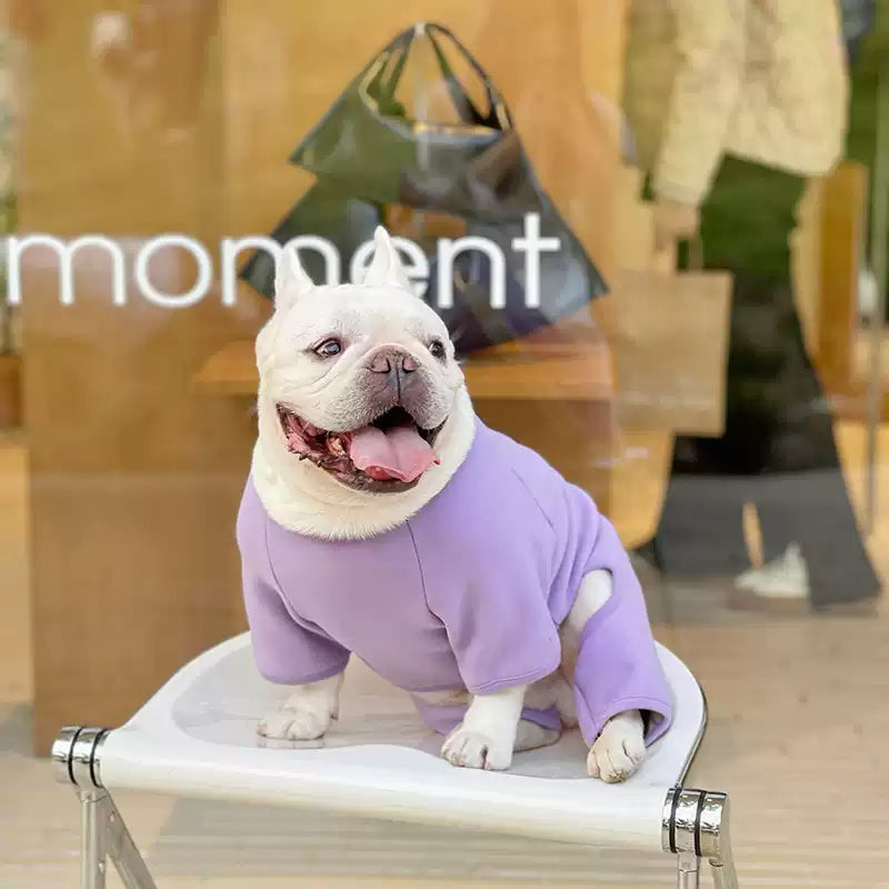 warm onesie pajamas for small medium dogs by frenchiely.com
