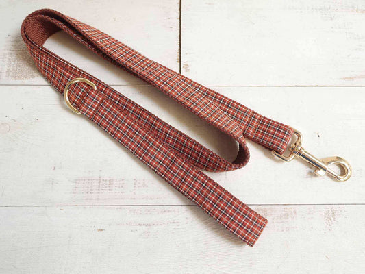 Dog Red Tartan Leash - Frenchiely
