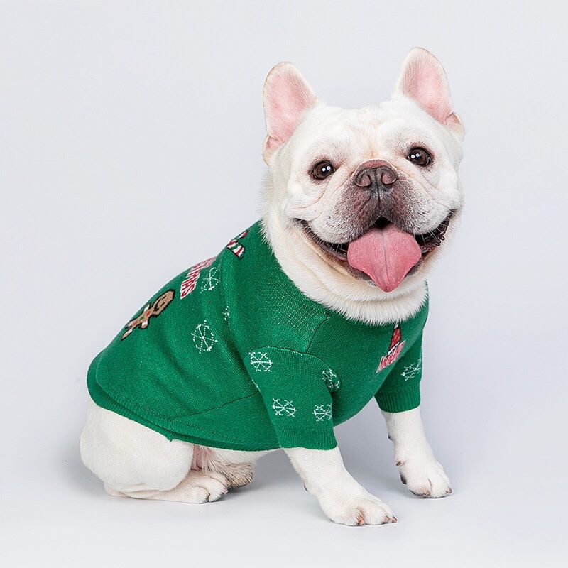 Dog Christmas Gingerman Sweater Outfits for medium dogs by Frenchiely