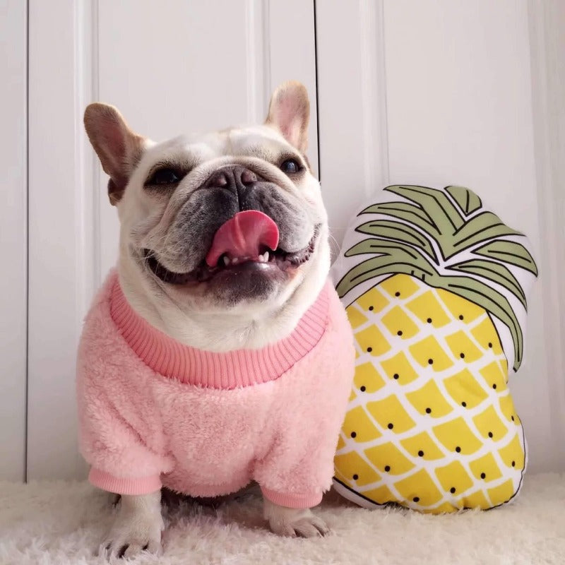 Turtleneck Fur Sweater Bulldog - Frenchiely