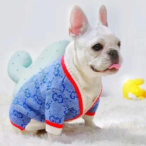 Frenchie Winter Cardigan Sweater - Frenchiely