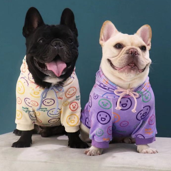 Dog Emoji Winter Hoodie for Frenchies by Frenchiely 0