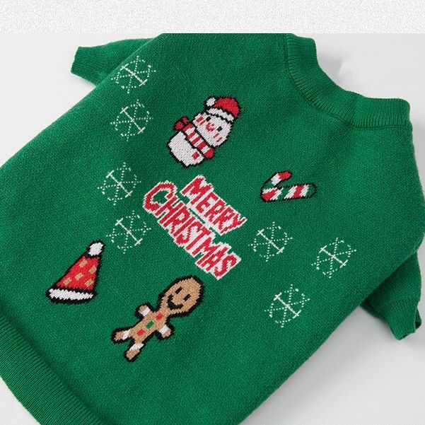 Dog Christmas Gingerman Sweater Outfits for medium dogs by Frenchiely