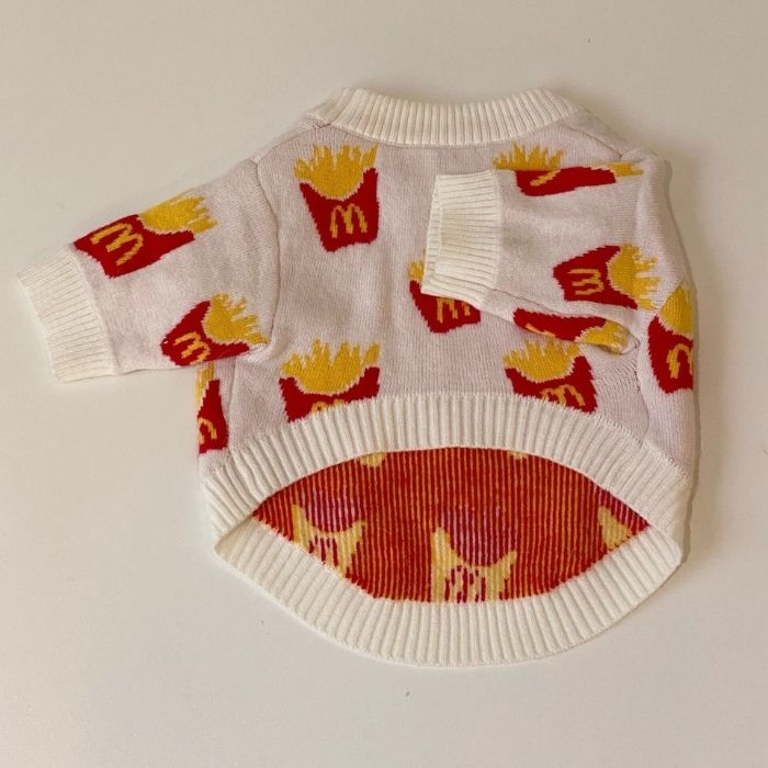 Dog Cute Mc Donald's Pullover Sweater for Small medium dogs by Frenchiely