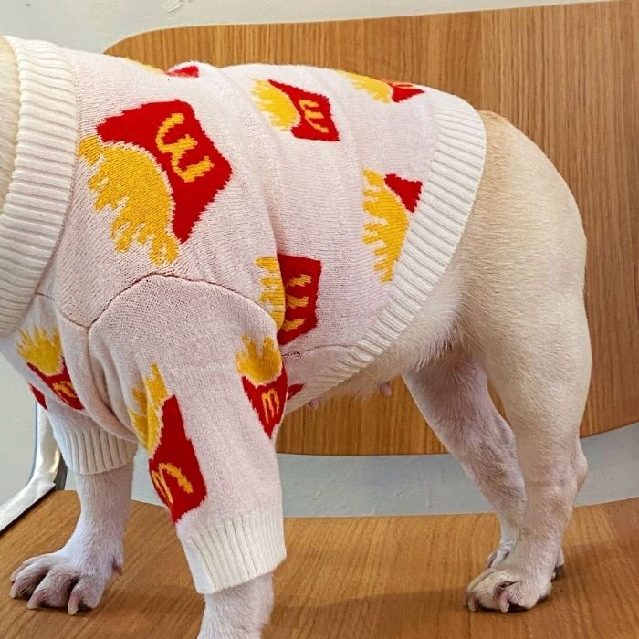 Dog Cute Mc Donald's Pullover Sweater for Small medium dogs by Frenchiely