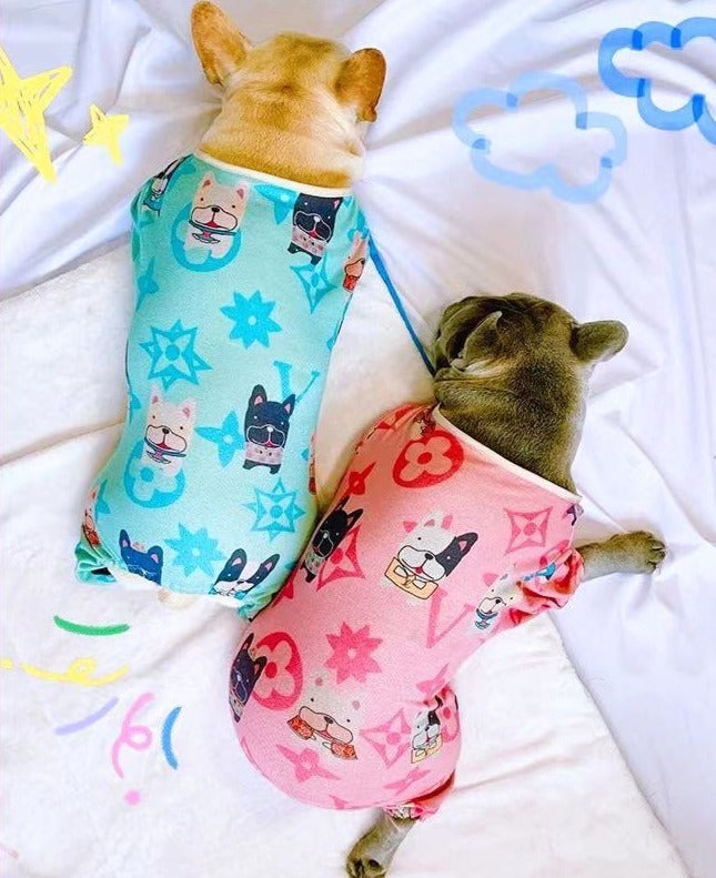 Cartoon Frenchie Dog Pajamas - Frenchiely