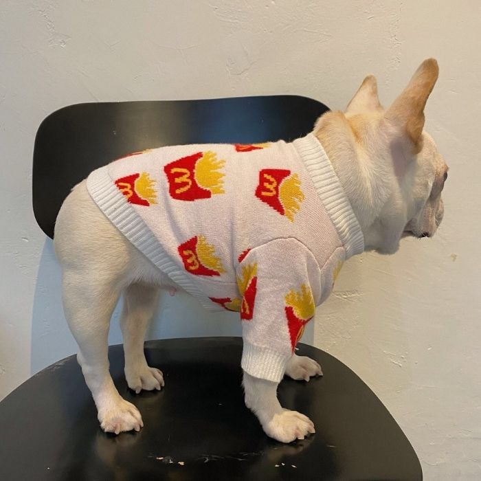Dog Cute Mc Donald's Pullover Sweater for Small medium dogs by Frenchiely