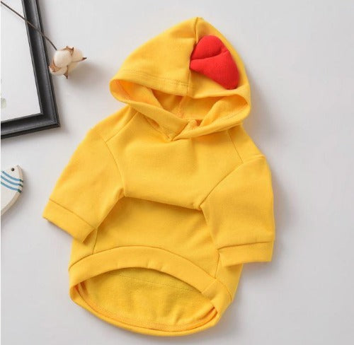 Cute Yellow Duck Dog Hoodie for Bulldogs - Frenchiely