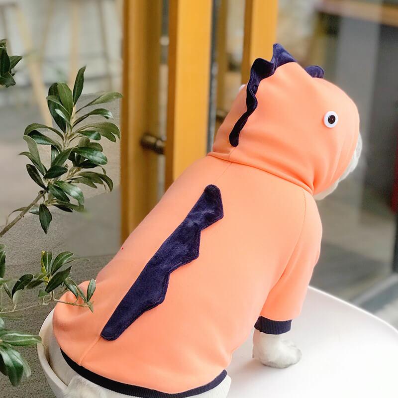 Dog Cartoon Dinosaur Hoody Coat for Medium Dogs - Frenchiely