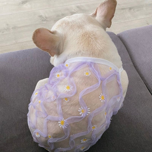 Dog 3D Floral Sunscreen Daisy Shirt by Frenchiely