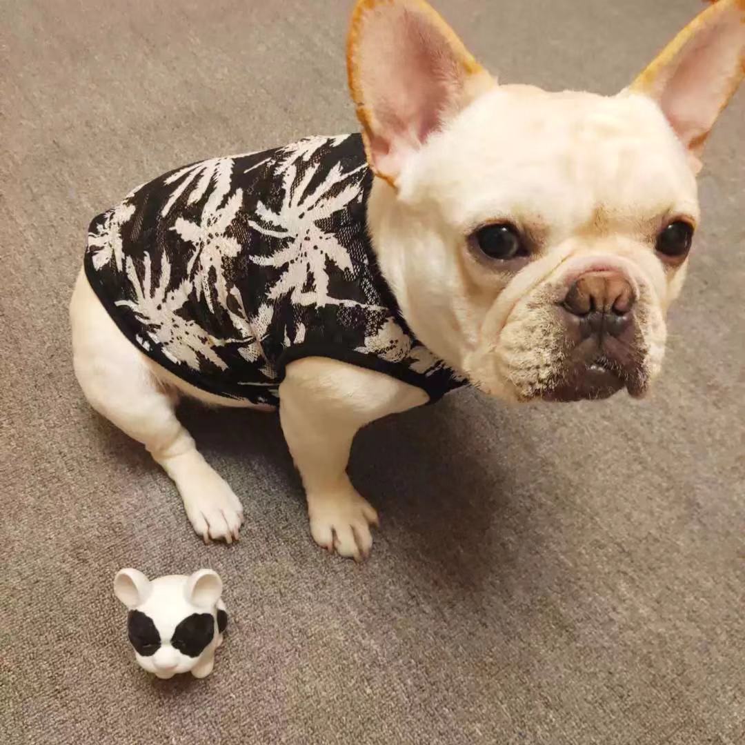Dog Black Mesh Palm Tree Shirt - Frenchiely