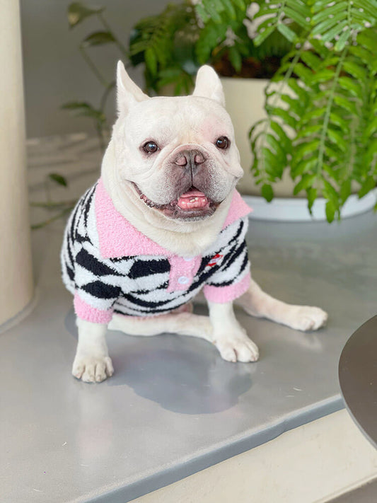 dog black and pink jumper clothes for medium dogs by Frenchiely