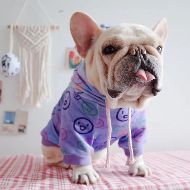 Dog Emoji Winter Hoodie for Frenchies BY FRENCHIELY