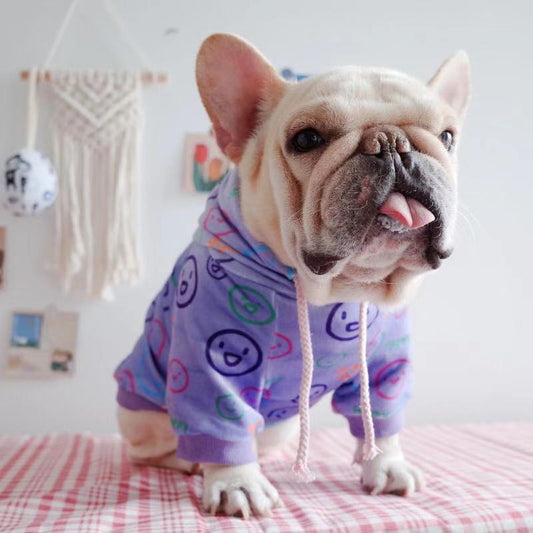 Dog Emoji Winter Hoodie for Frenchies BY FRENCHIELY