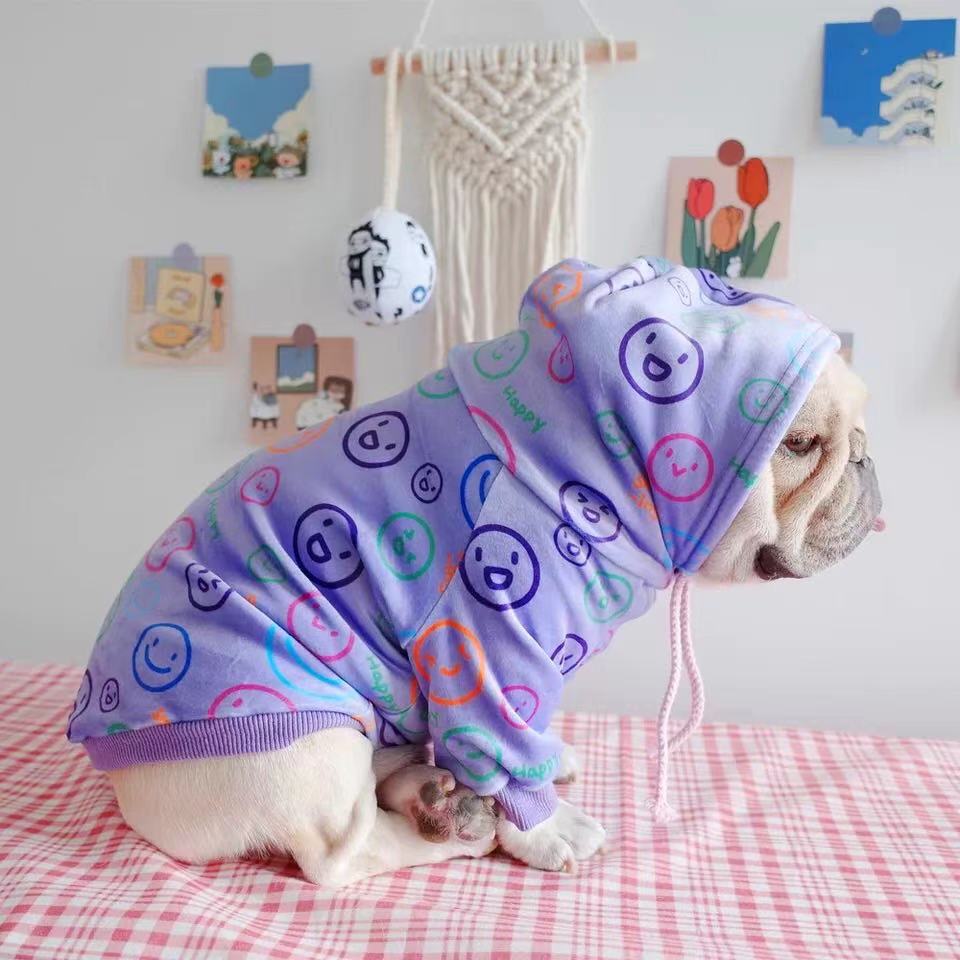 Dog Emoji Winter Hoodie for Frenchies BY FRENCHIELY