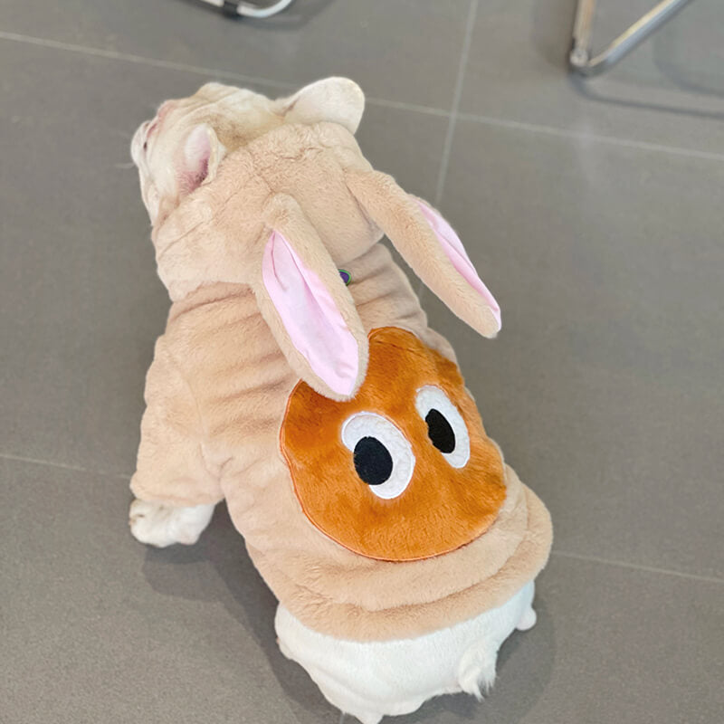 Dog Pink Bunny Zipper Up Coat for small meidum dogs by Frenchiely