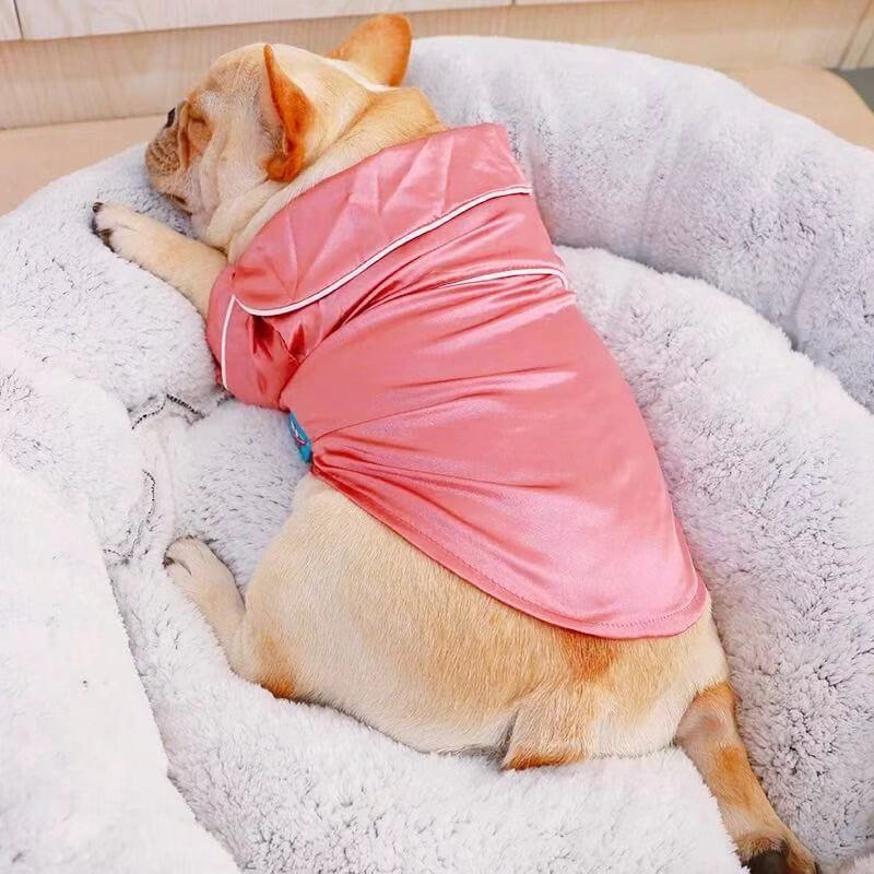 Dog Silk Pajamas Shirt for Frenchies - Frenchiely