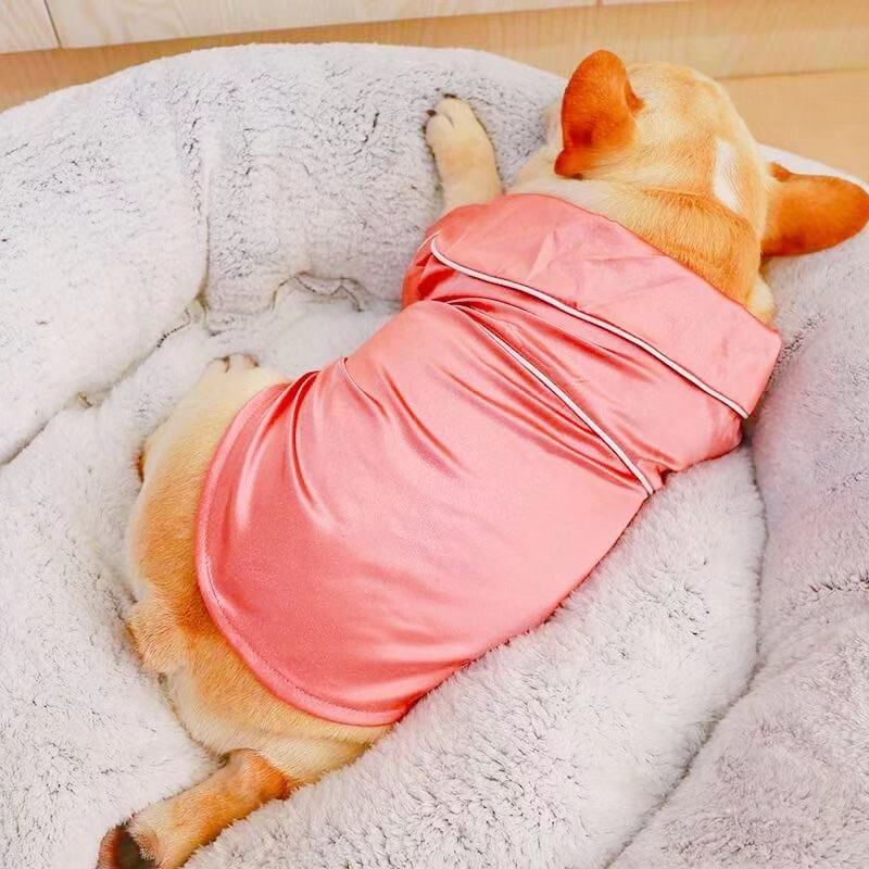 Dog Silk Pajamas Shirt for Frenchies - Frenchiely