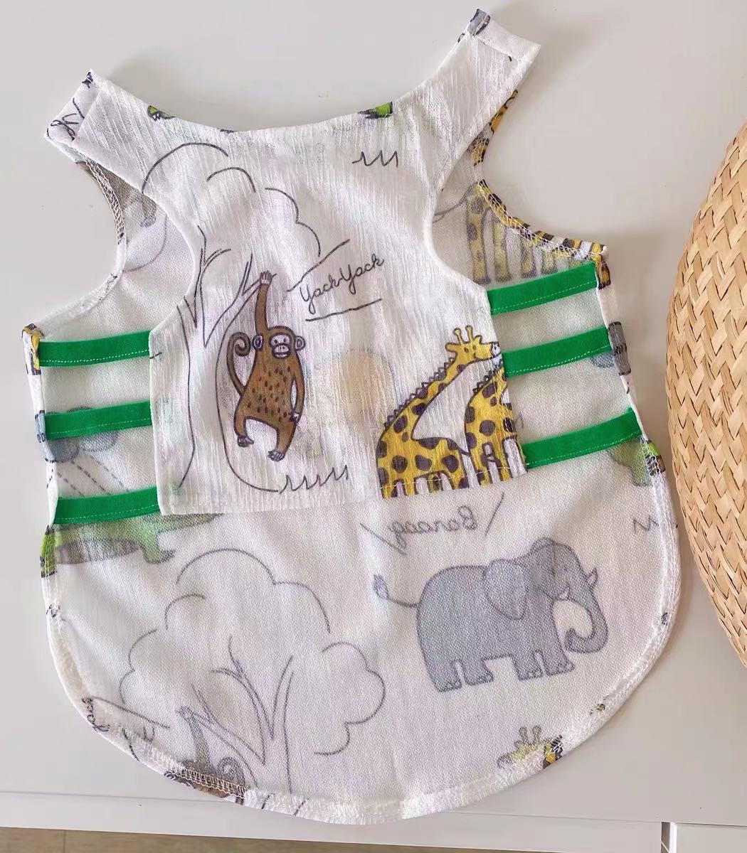 Dog Summer Cartoon Lion Mesh Vest Shirt- The Zoo