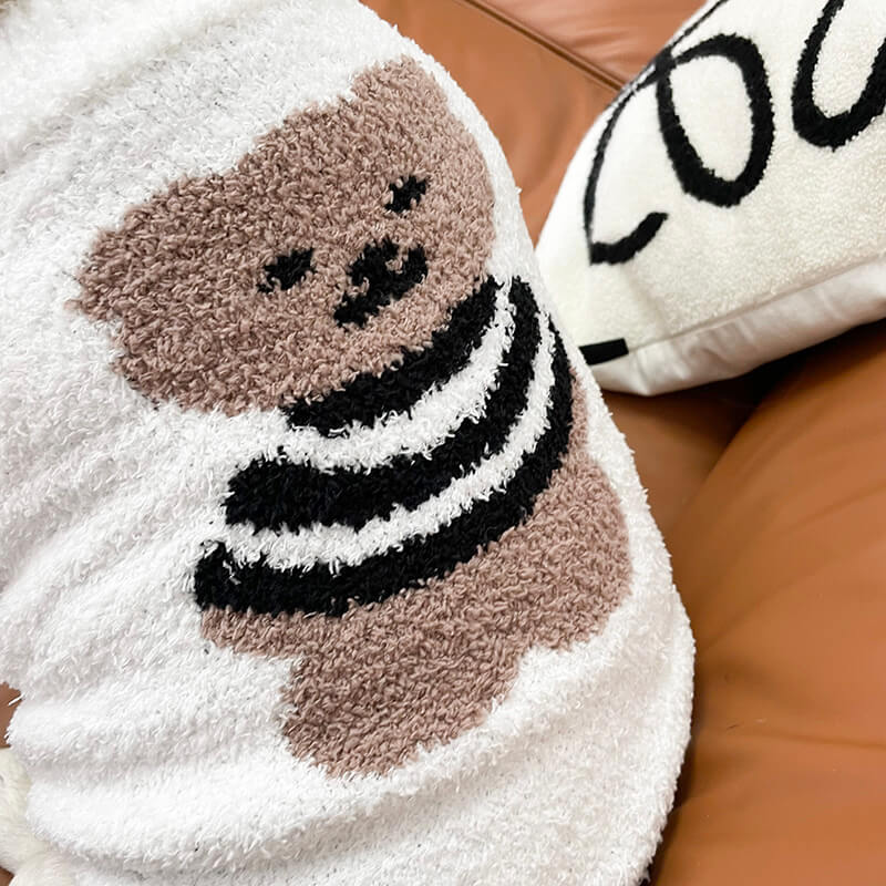Dog White Sweater with Bear Pattern for small medium dogs by Frenchiely