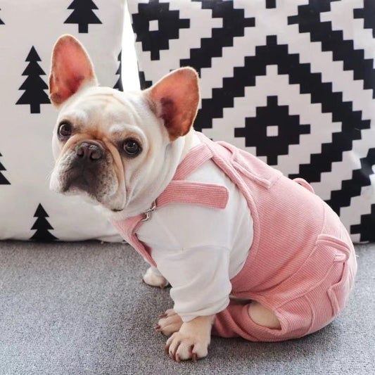 Warm Overall with Pocket Pink DogWinterFlexibleJumpsuitOverallwithPocket01