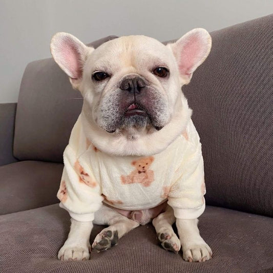 Dog Winter Flannel Pullover Sweater FOR FRENCH BULLDOG BY FRENCHIELY