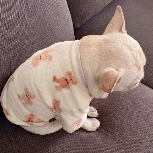 Dog Winter Flannel Pullover Sweater FOR FRENCH BULLDOG BY FRENCHIELY