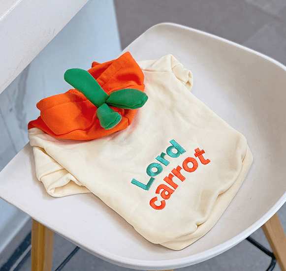 Dog Halloween Cartoon Carrot Costume Hoodies for small medium dogs by Frenchiely 01