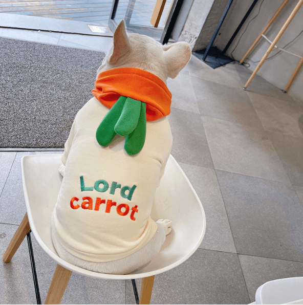 Dog Halloween Cartoon Carrot Costume Hoodies for small medium dogs by Frenchiely 01