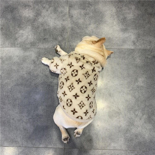 Super WARM Hair Sweater Beige DogwinterbeigestylishpulloversweaterformediumlargedogsbyFrenchiely0_3