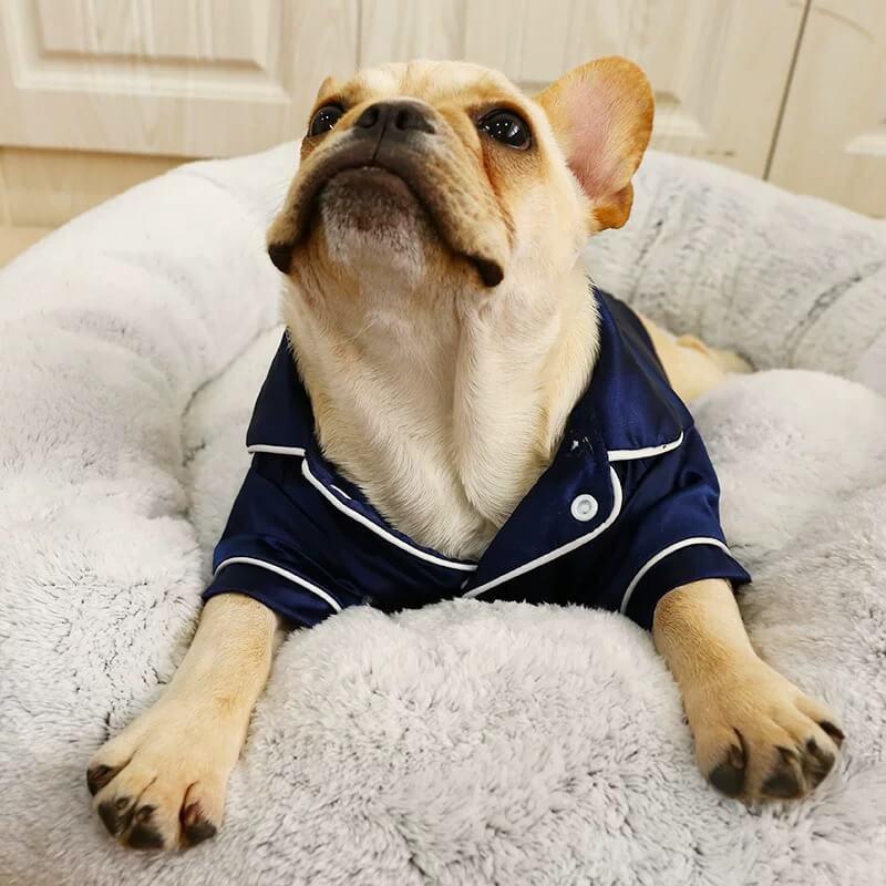 Dog Silk Pajamas Shirt for Frenchies - Frenchiely